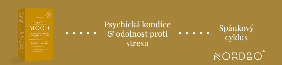 Probiotika Lacti Mood 30 kapslí jako podpora psychické kondice a odolnost proti stresu. Podpora spánkového cyklu.