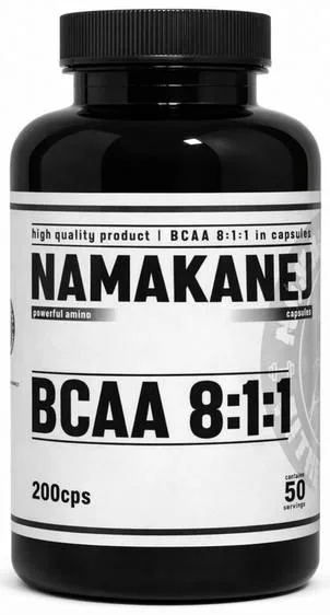 Namakanej BCAA 8:1:1 200 kapslí, 308 mg L-leucinu v kapsli
